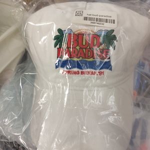 New Bud paradise hat snapback white